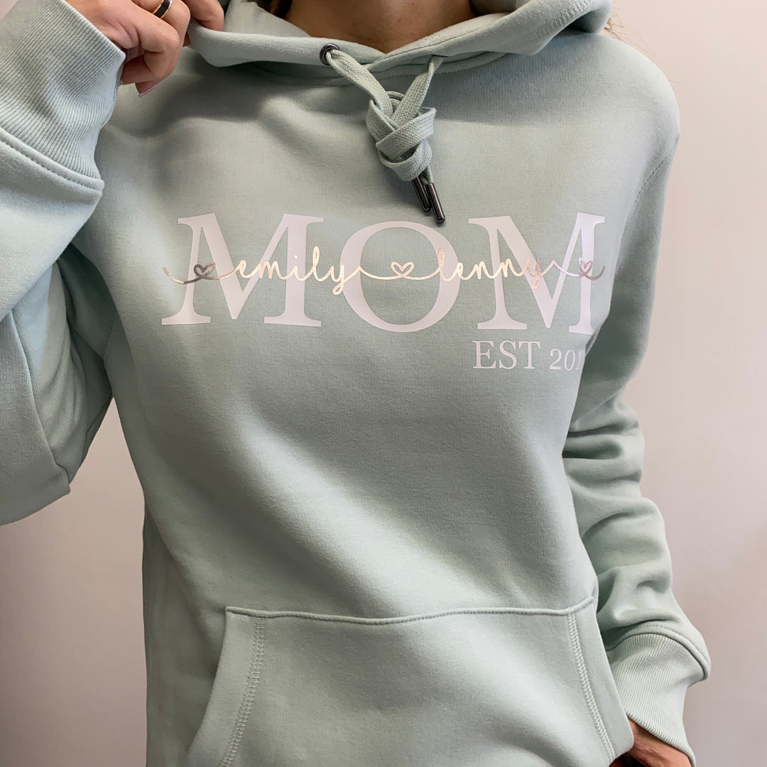 Hoodie MOM EST (personalisiert)