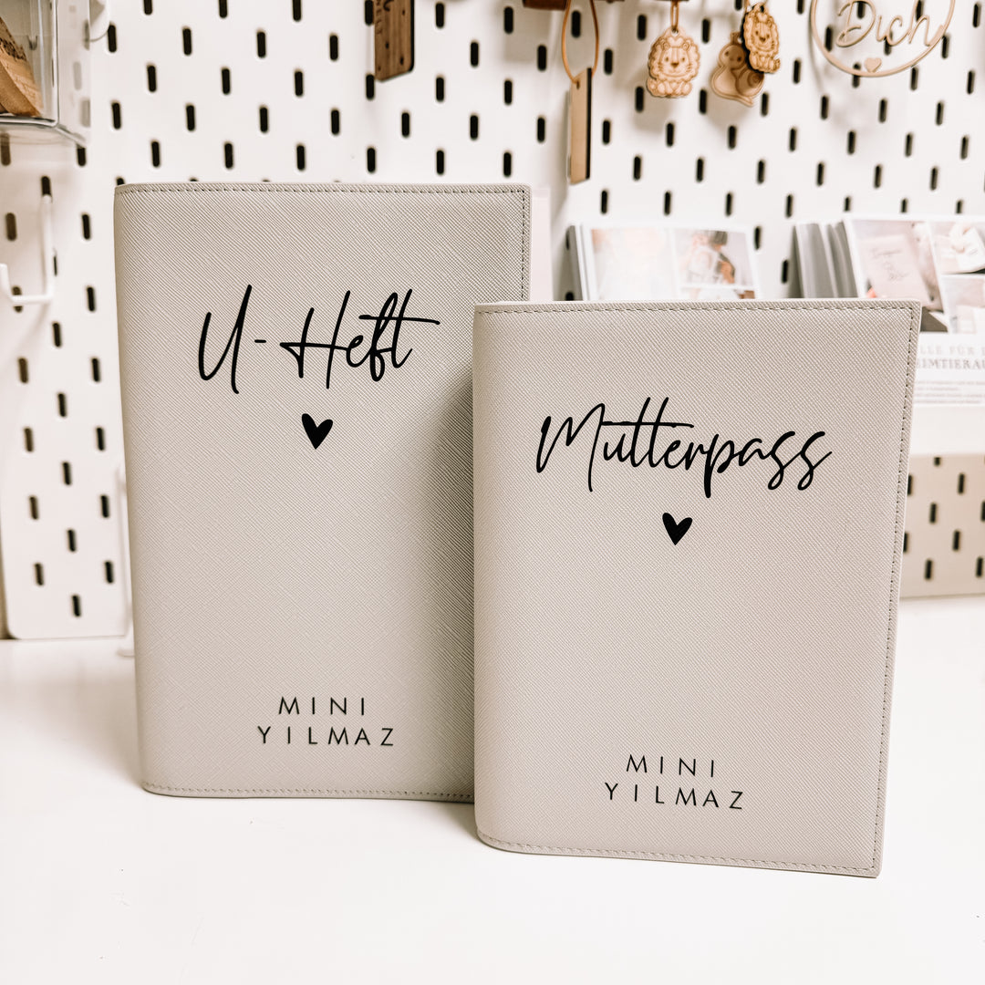 Set aus U-Hefthülle & Mutterpasshülle SCHLICHTE ELEGANZ