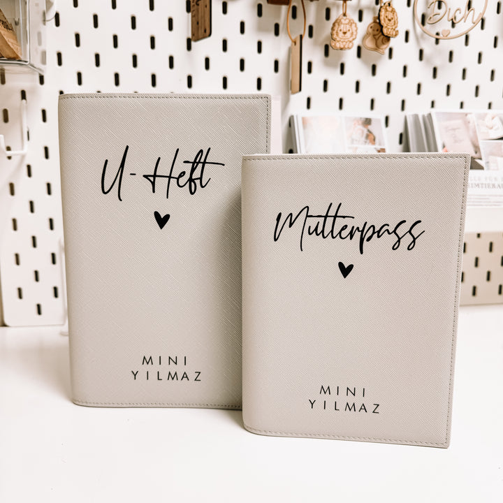 Set aus U-Hefthülle & Mutterpasshülle SCHLICHTE ELEGANZ