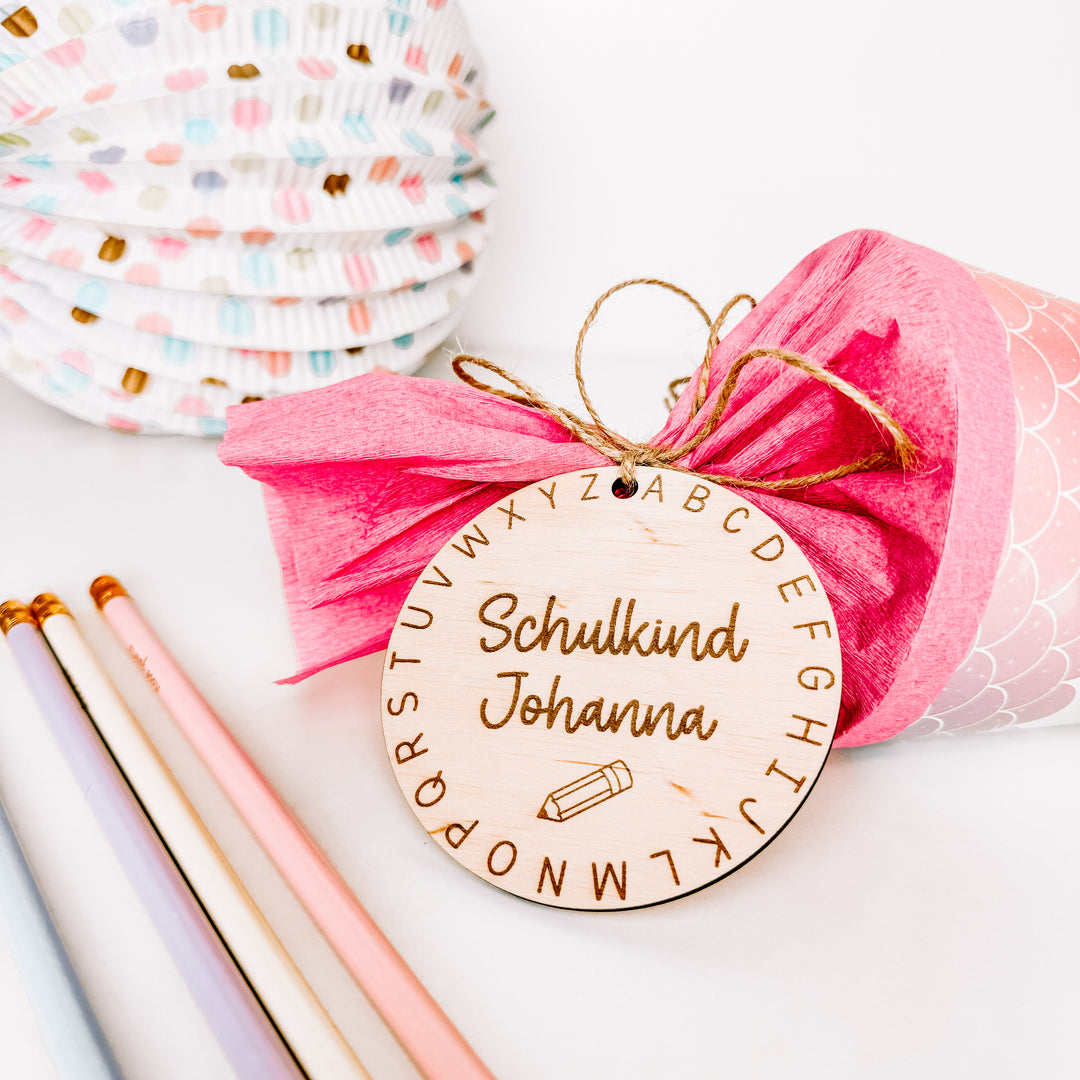 Anhänger für Schultüte (personalisiert)