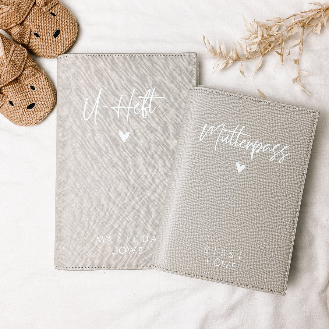 Set aus U-Hefthülle & Mutterpasshülle SCHLICHTE ELEGANZ
