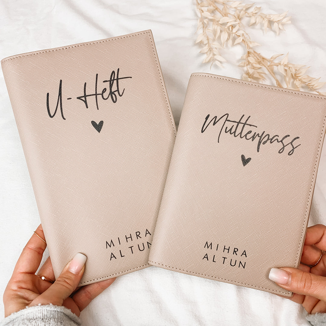 Set aus U-Hefthülle & Mutterpasshülle SCHLICHTE ELEGANZ
