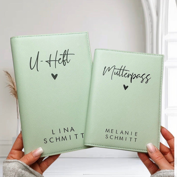 Set aus U-Hefthülle & Mutterpasshülle SCHLICHTE ELEGANZ