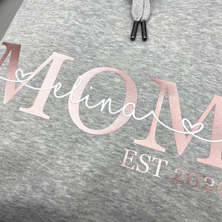 Hoodie MOM EST (personalisiert)