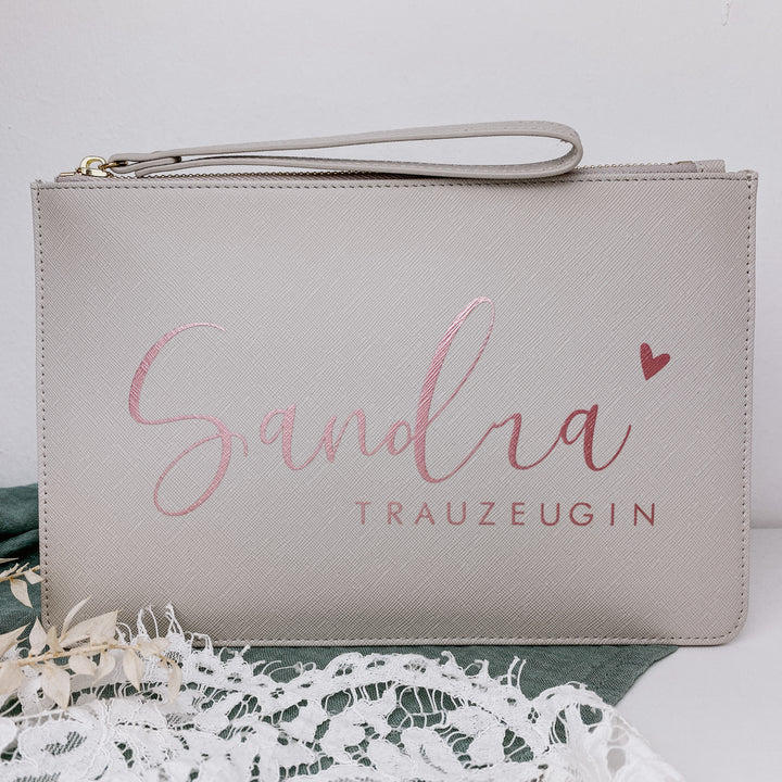NobleDeer® Premium Clutch WUNSCHNAME + TITEL "Lovely" (personalisiert)
