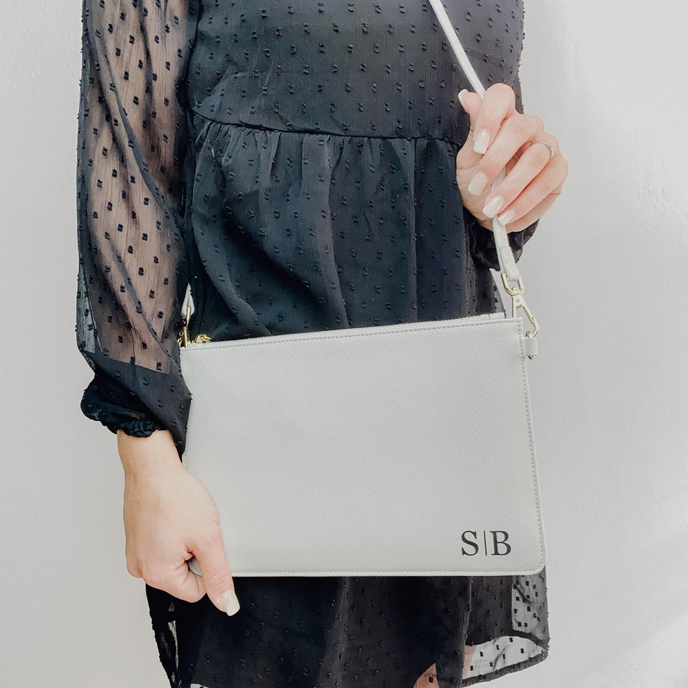 NobleDeer® Premium Umhänge- & Clutch-Tasche INITIALEN (personalisiert)