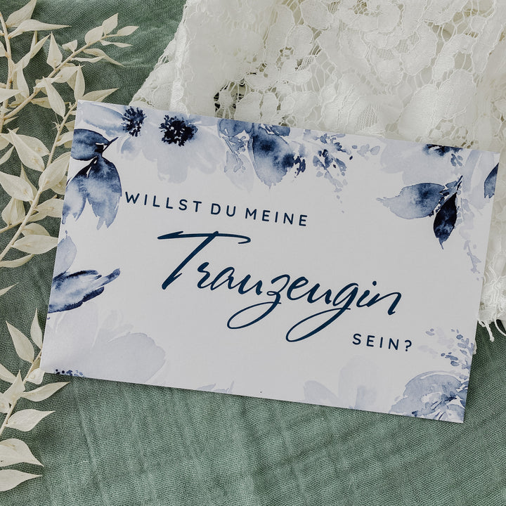 Karte "Willst du meine Trauzeugin sein?" FLOWERS