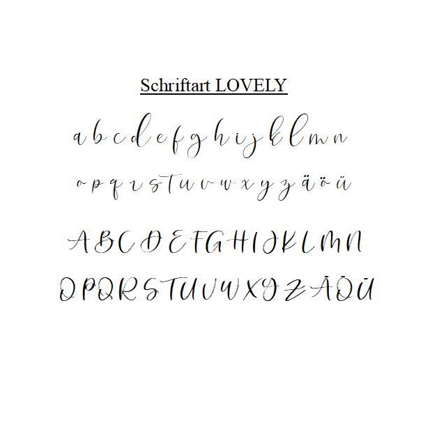 NobleDeer® Premium Umhänge- & Clutch-Tasche WUNSCHNAME "Lovely" (personalisiert)