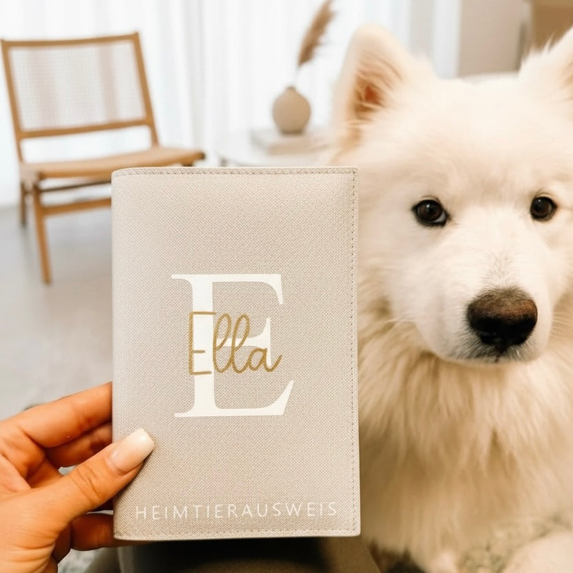 EU-Heimtierausweis & Impfpass Hülle INITIAL & NAME