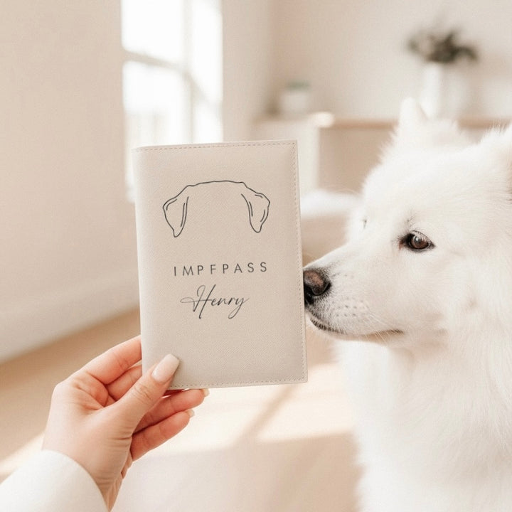 EU-Heimtierausweis & Impfpass Hülle HUNDEÖHRCHEN