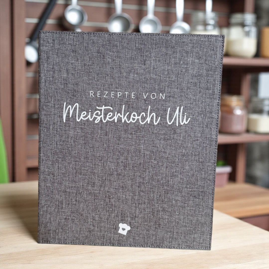 Ordner für Rezepte WUNSCHNAME + TITEL DinA4