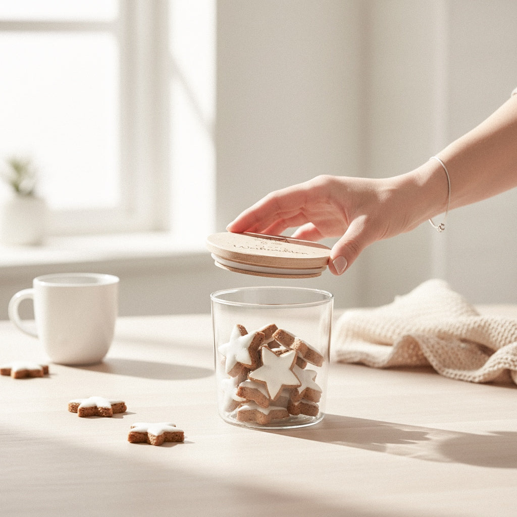 Vorratsglas Frohe Weihnachten (personalisiert)