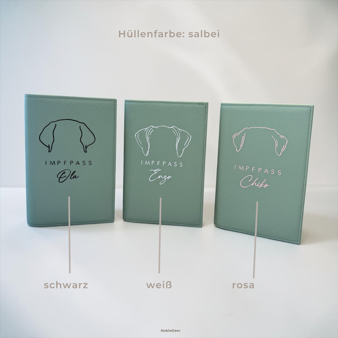 EU-Heimtierausweis & Impfpass Hülle HUNDEÖHRCHEN