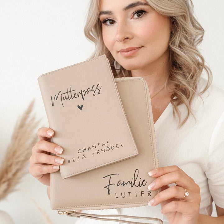 Set aus Organizer FAMILIE & Mutterpasshülle SCHLICHTE ELEGANZ