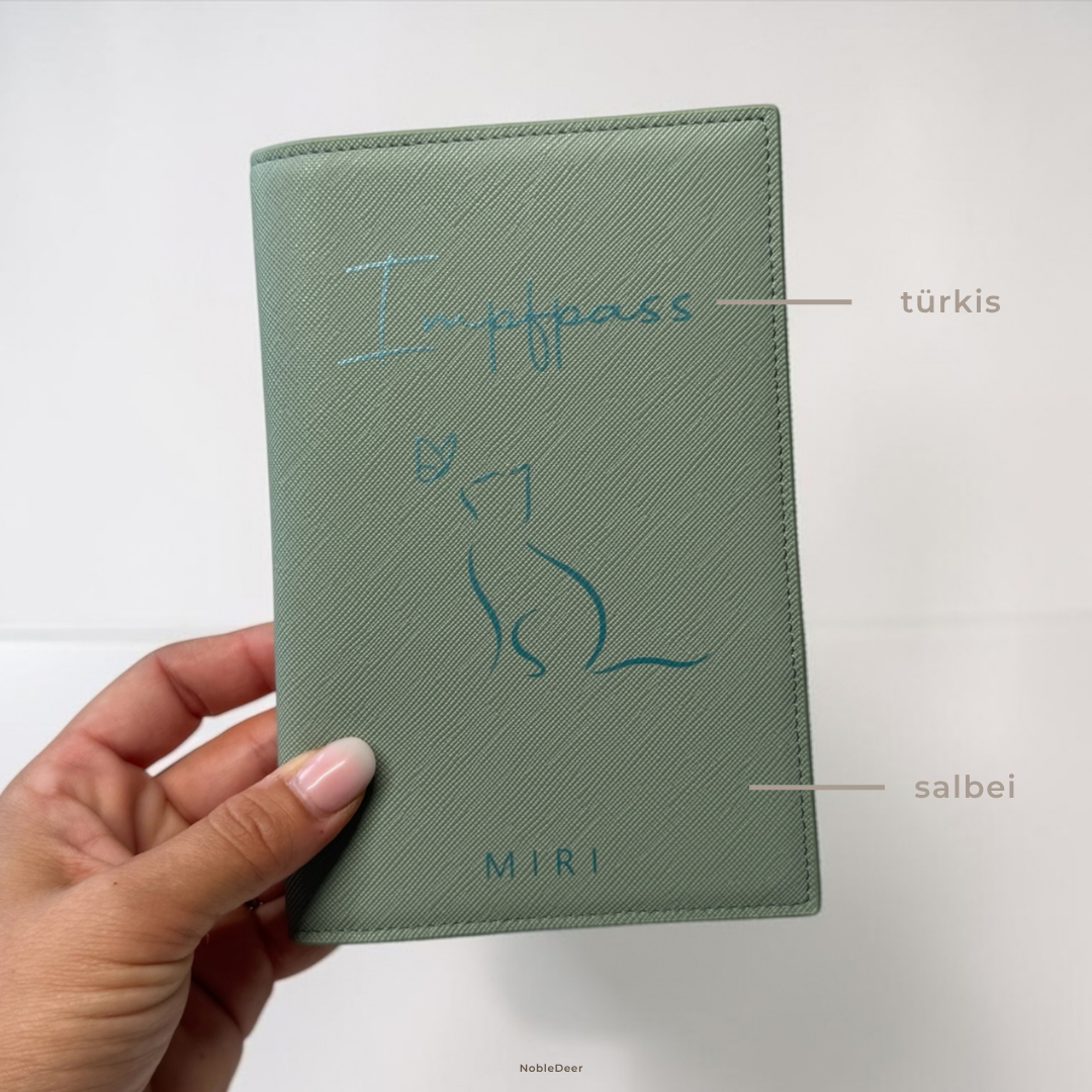 EU-Heimtierausweis & Impfpass Hülle KATZENSILHOUETTE
