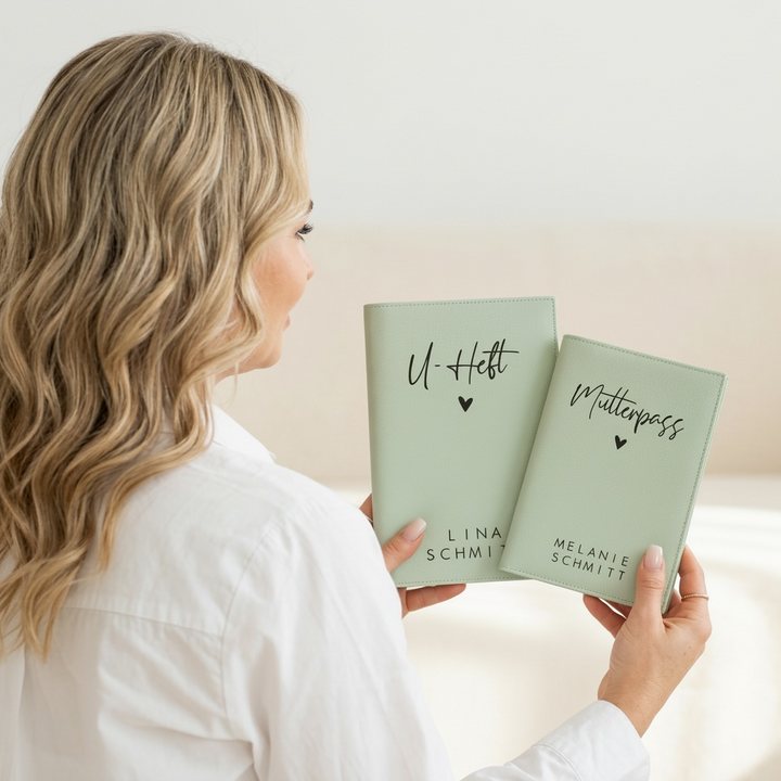 Set aus U-Hefthülle & Mutterpasshülle SCHLICHTE ELEGANZ