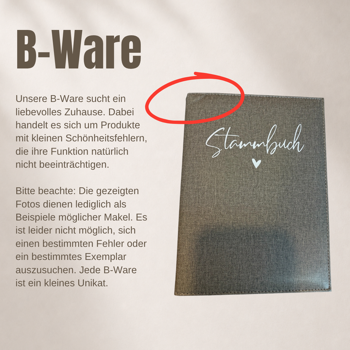 ***B-WARE*** Stammbuch klassisches Format