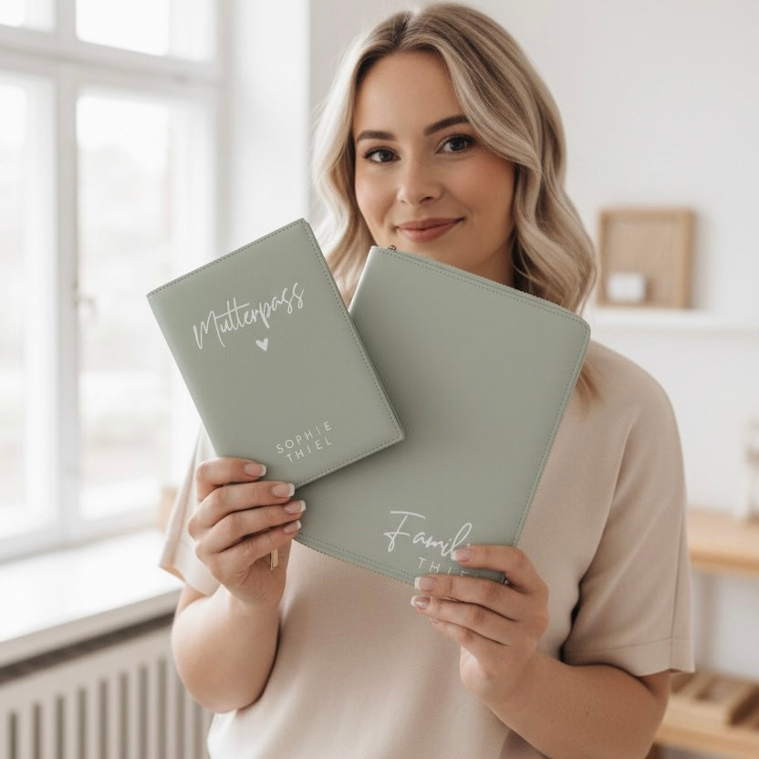 Set aus Organizer FAMILIE & Mutterpasshülle SCHLICHTE ELEGANZ