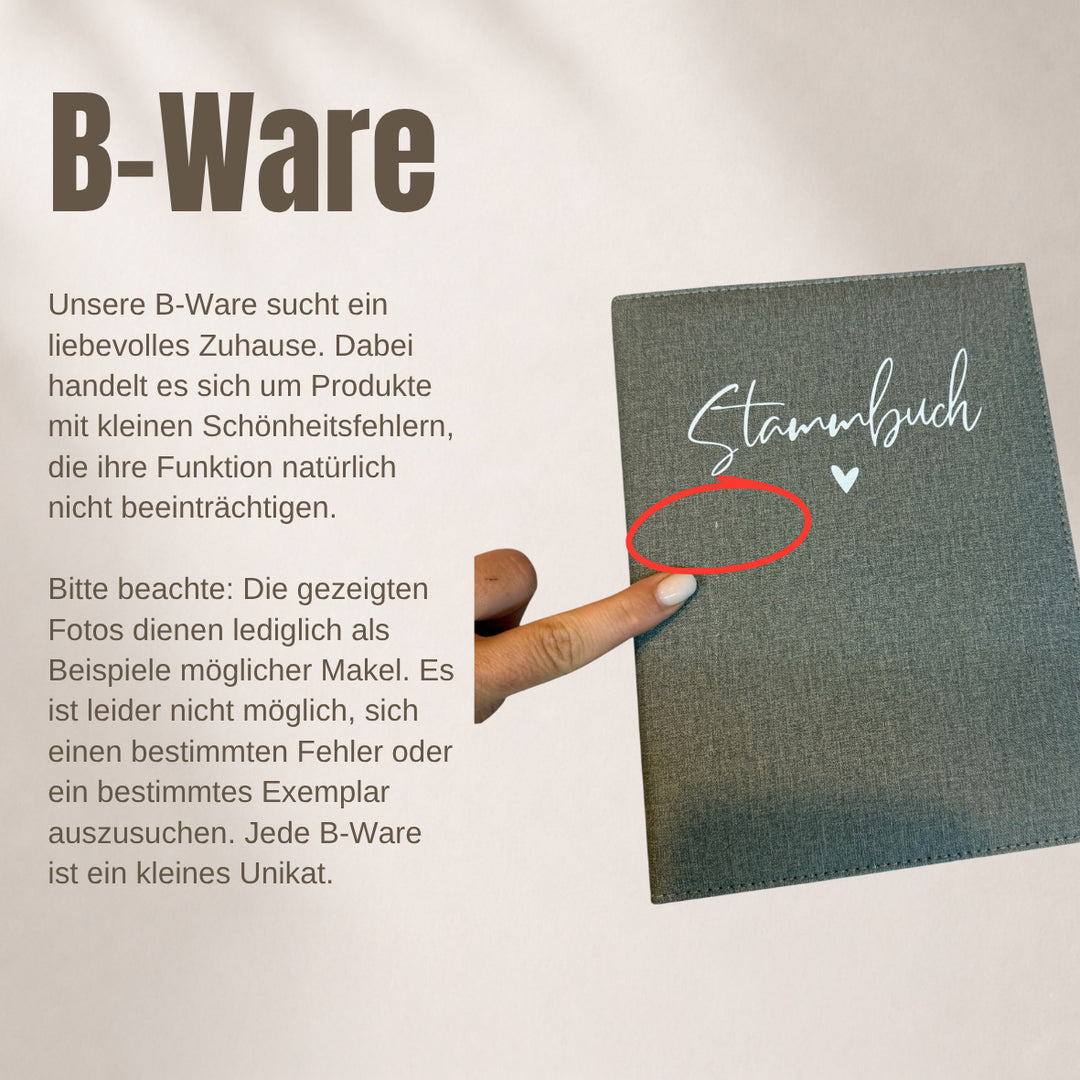 ***B-WARE*** Stammbuch klassisches Format