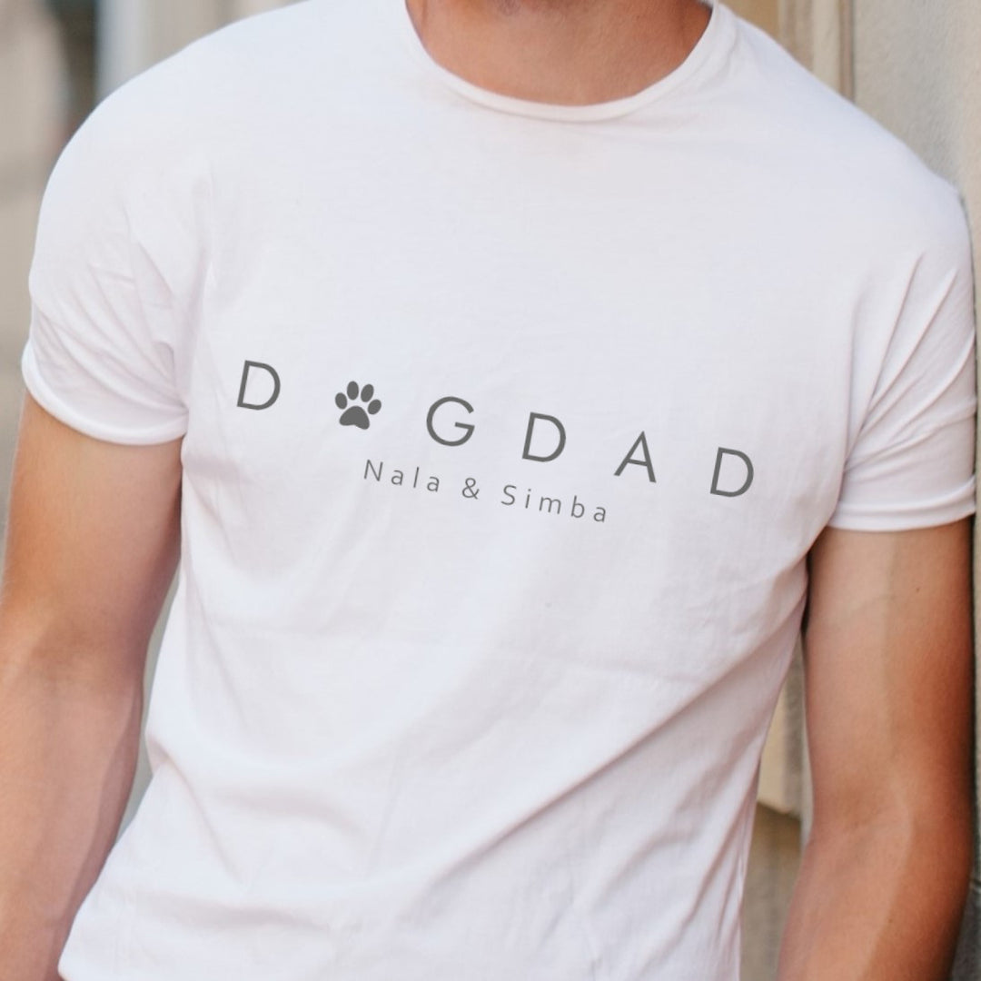 Herren T-Shirt DOGDAD + WUNSCHNAME (personalisiert)