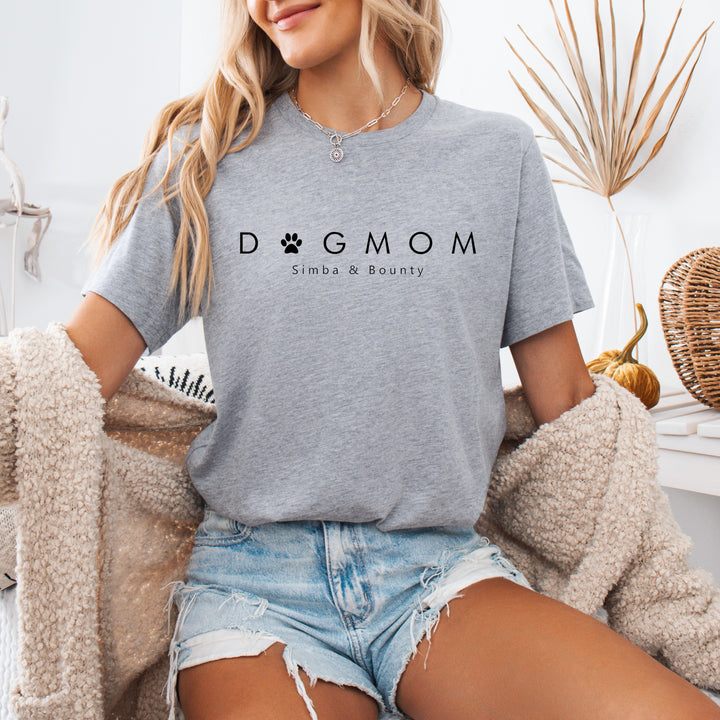 RESTPOSTEN Damen T-Shirt regulär DOGMOM + WUNSCHNAME (personalisiert)