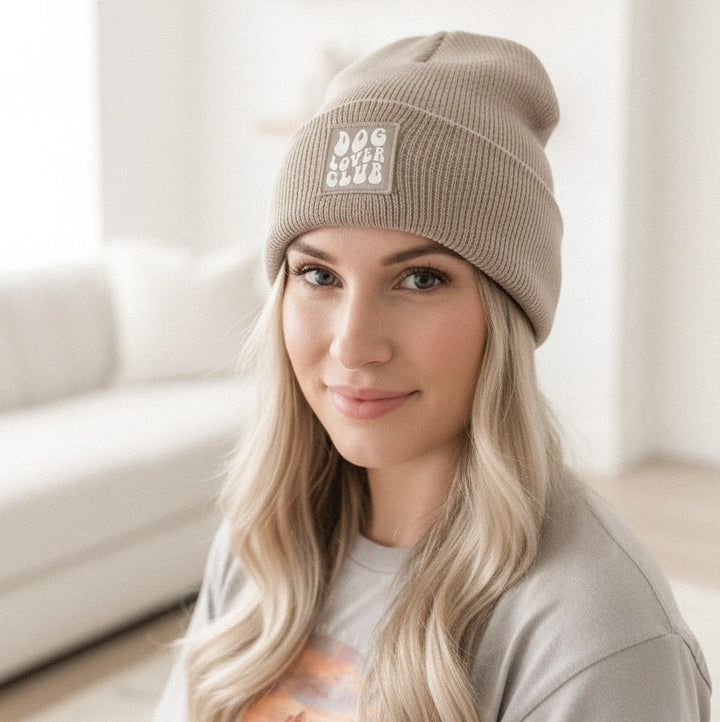 Winter-Beanie beige DOGLOVERCLUB