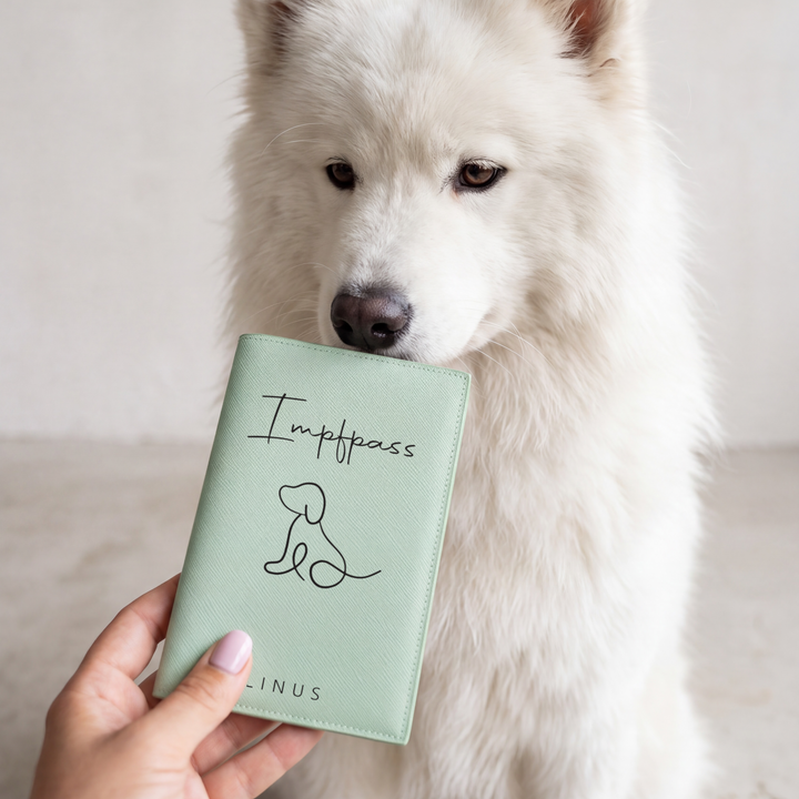 EU-Heimtierausweis & Impfpass Hülle HUNDESILHOUETTE