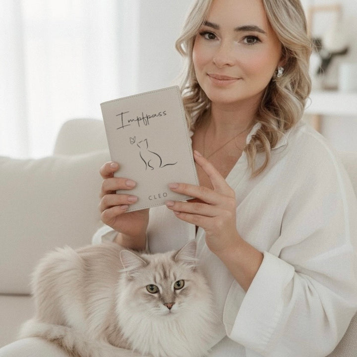 EU-Heimtierausweis & Impfpass Hülle KATZENSILHOUETTE