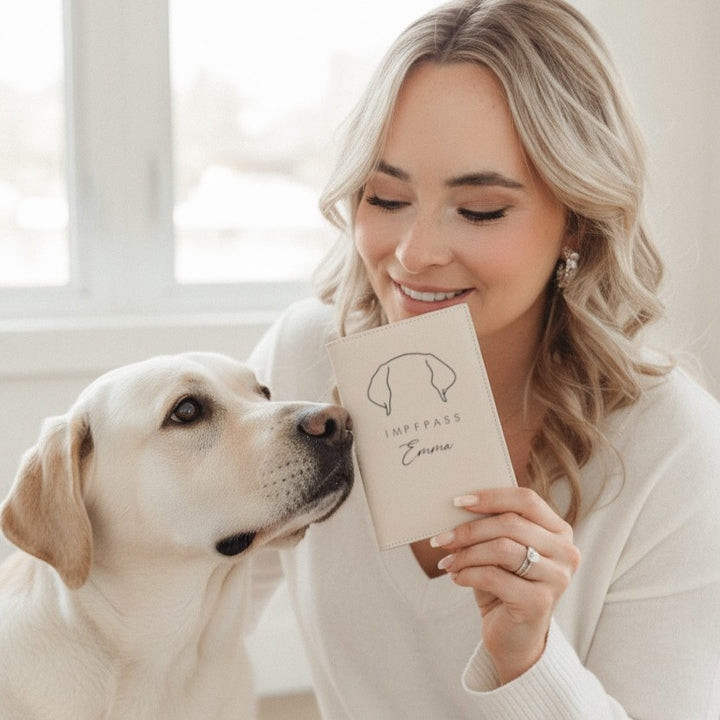 EU-Heimtierausweis & Impfpass Hülle HUNDEÖHRCHEN