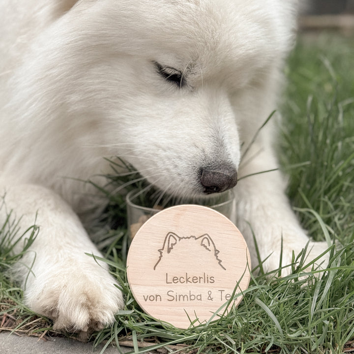 Leckerliglas HUNDEÖHRCHEN (personalisiert)