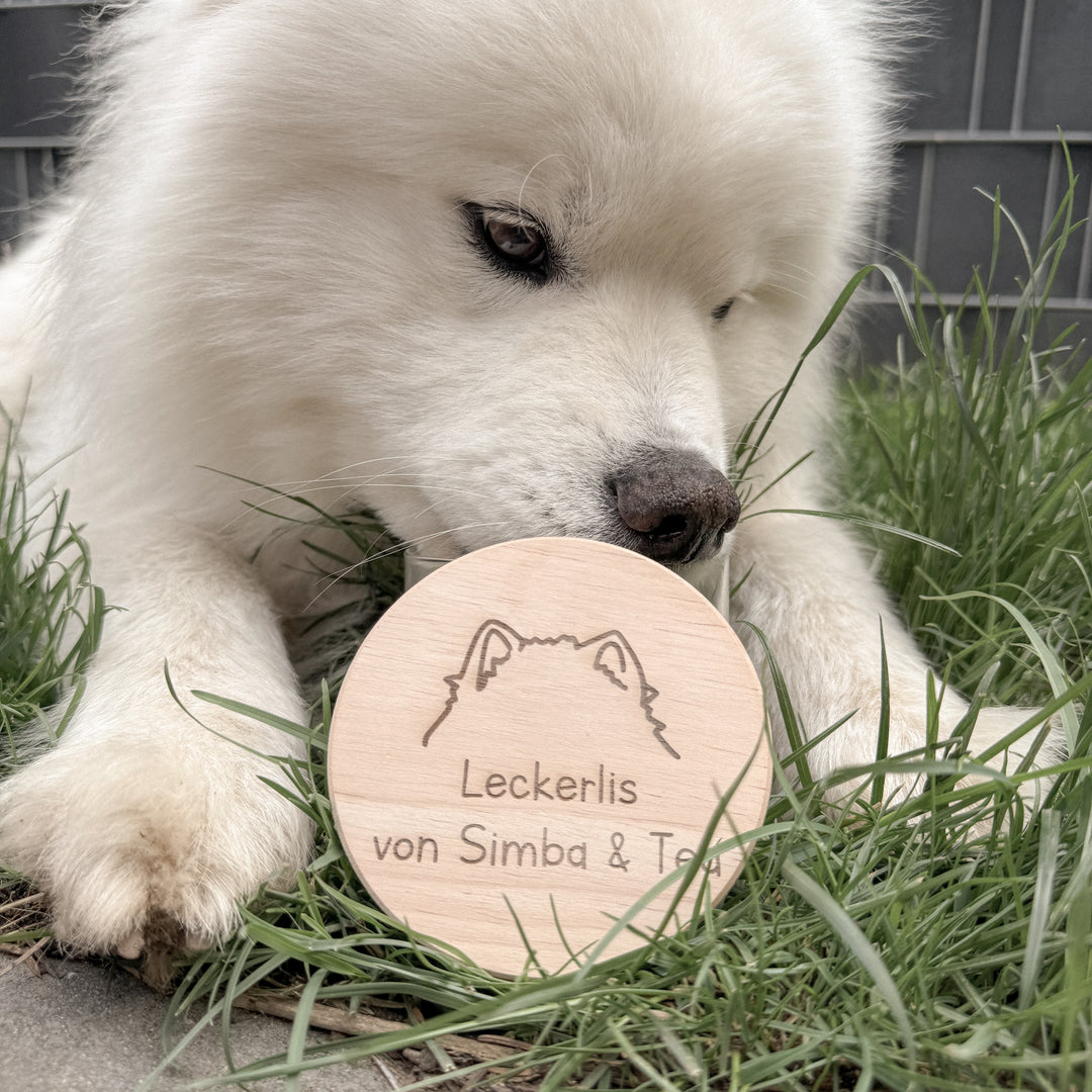 Leckerliglas HUNDEÖHRCHEN (personalisiert)