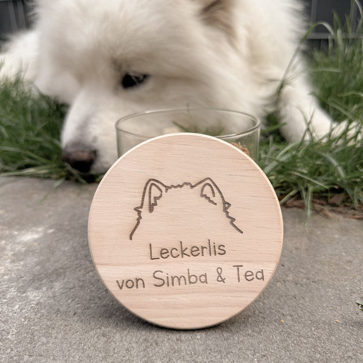 Leckerliglas HUNDEÖHRCHEN (personalisiert)