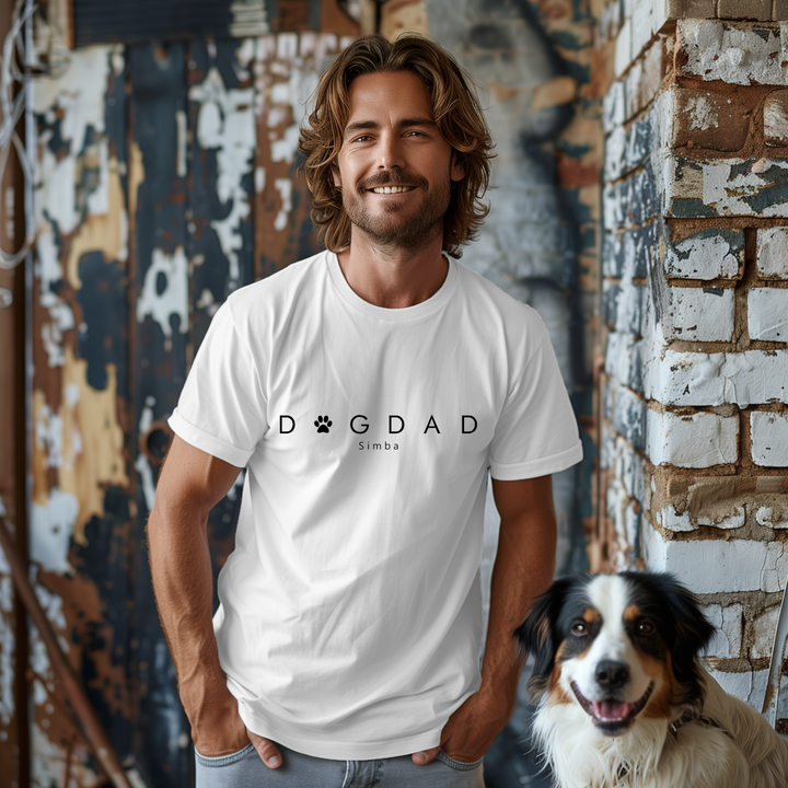 Herren T-Shirt DOGDAD + WUNSCHNAME (personalisiert)