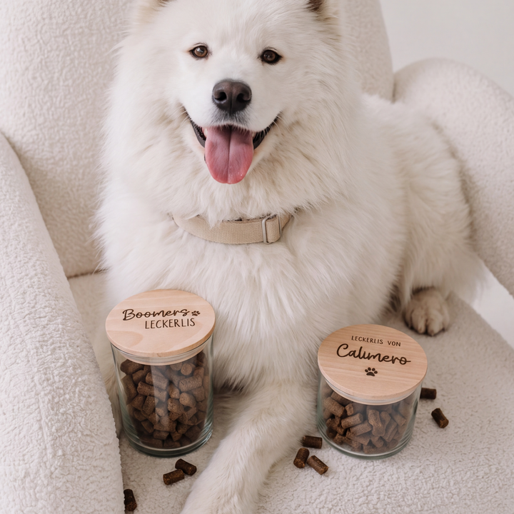 Leckerliglas für Hunde & Katzen (personalisiert)