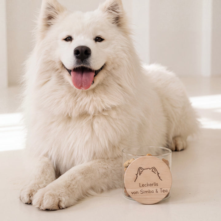 Leckerliglas HUNDEÖHRCHEN (personalisiert)