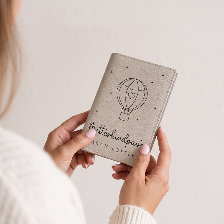 Mutter-Kind-Pass Hülle HEIßLUFTBALLON personalisiert mit Namen
