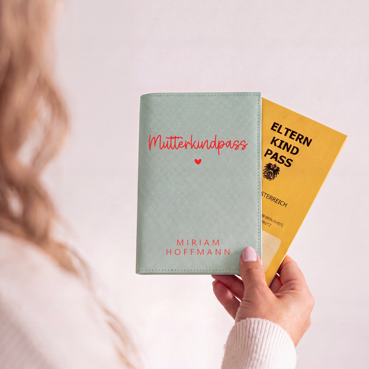 Mutter-Kind-Pass Hülle SCHLICHTE HARMONIE personalisiert mit Namen