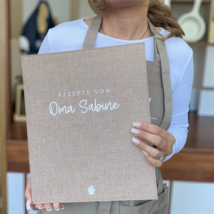 Ordner für Rezepte WUNSCHNAME + TITEL DinA4