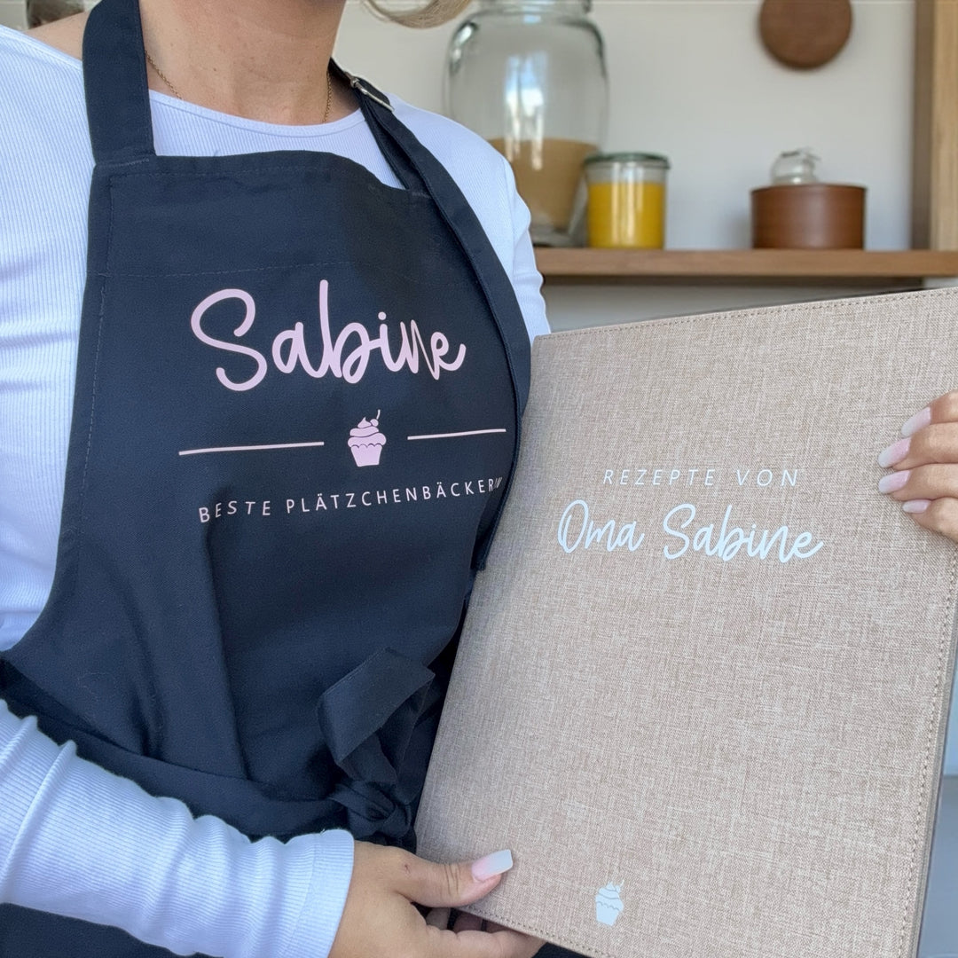Ordner für Rezepte WUNSCHNAME + TITEL DinA4