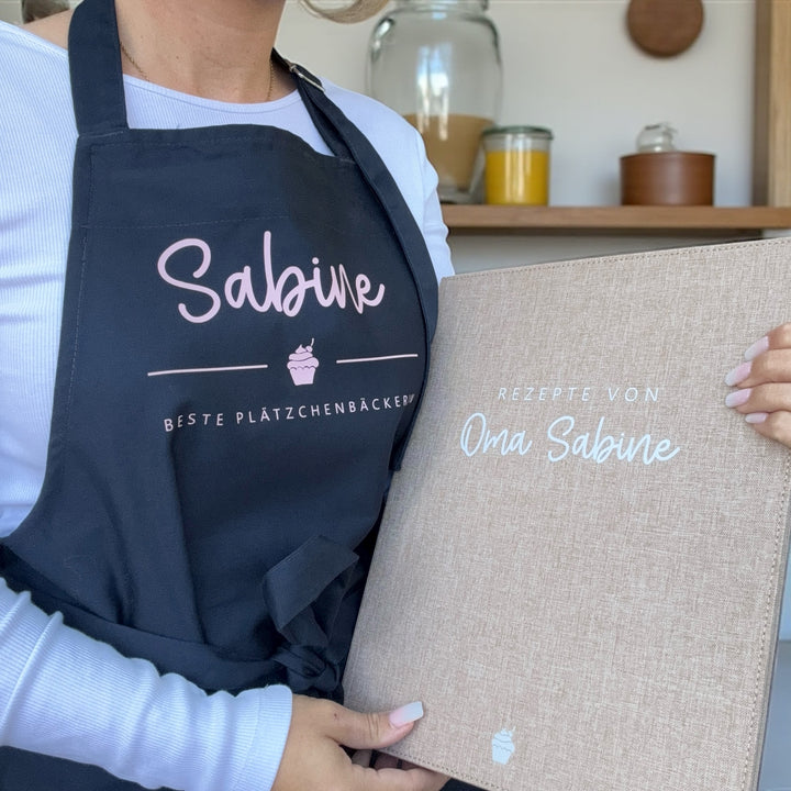 Ordner für Rezepte WUNSCHNAME + TITEL DinA4