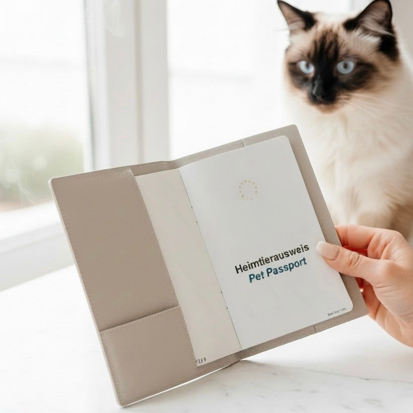 EU-Heimtierausweis & Impfpass Hülle KATZENSILHOUETTE