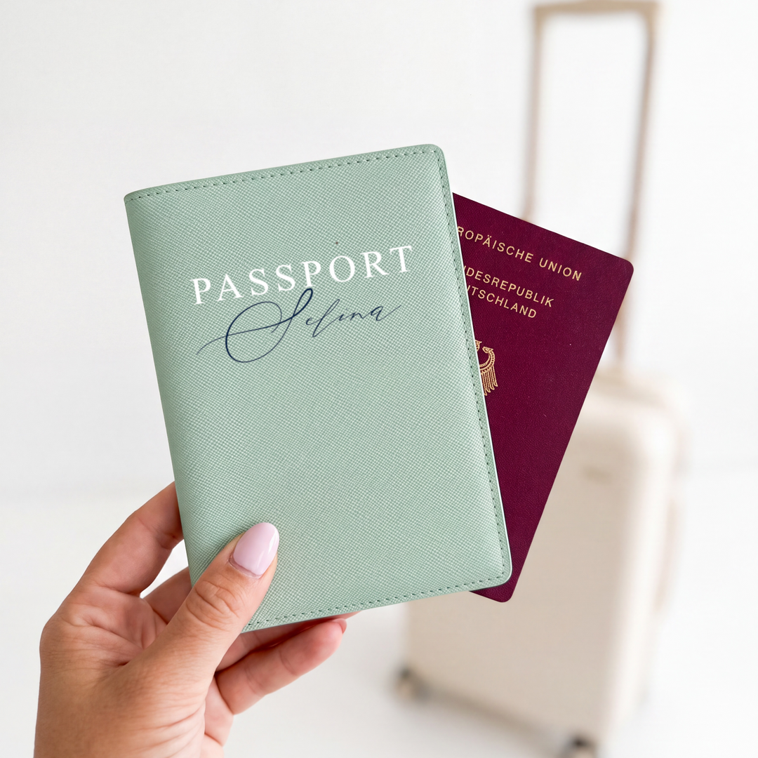 Reisepasshülle PASSPORT Kalligrafie