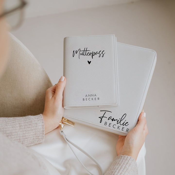 Set aus Organizer FAMILIE & Mutterpasshülle SCHLICHTE ELEGANZ