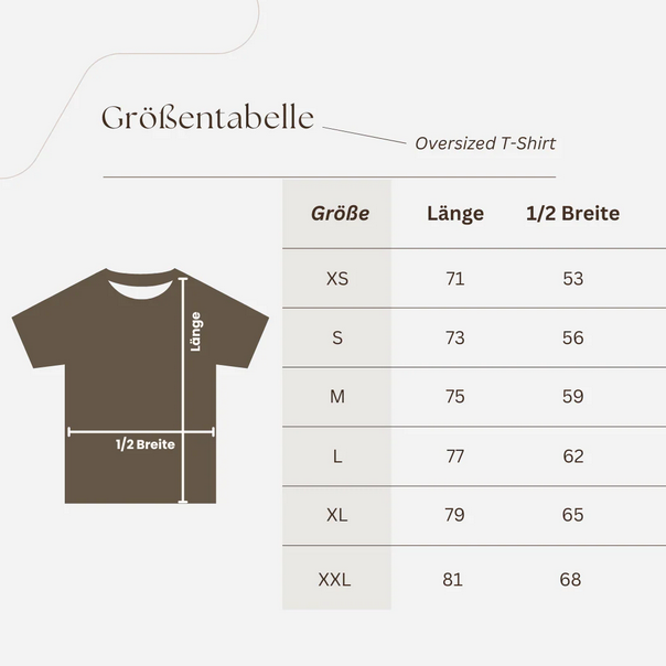 Oversized T-Shirt unisex WUNSCHNAME + JAHRESZAHL groß (personalisiert)