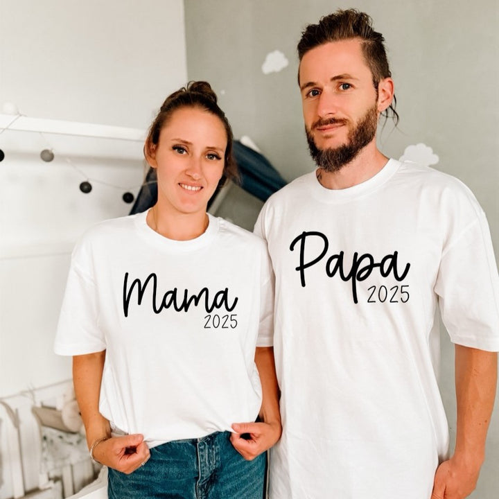 SET T-Shirt regulär MAMA & PAPA (personalisiert)
