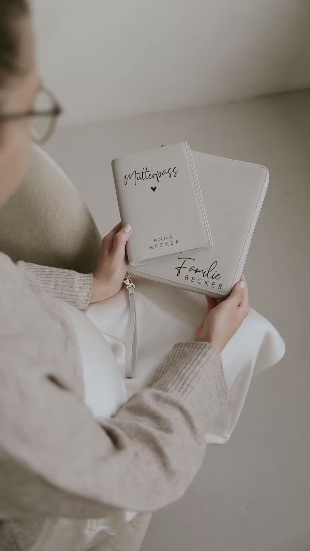 Set aus Organizer FAMILIE & Mutterpasshülle SCHLICHTE ELEGANZ