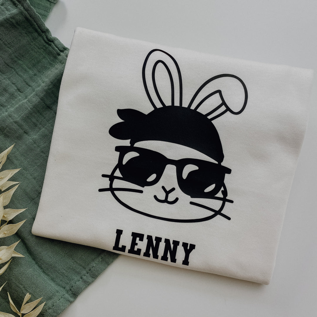 Kinder T-Shirt COOLER HASE + WUNSCHNAME (personalisiert) | NAME 