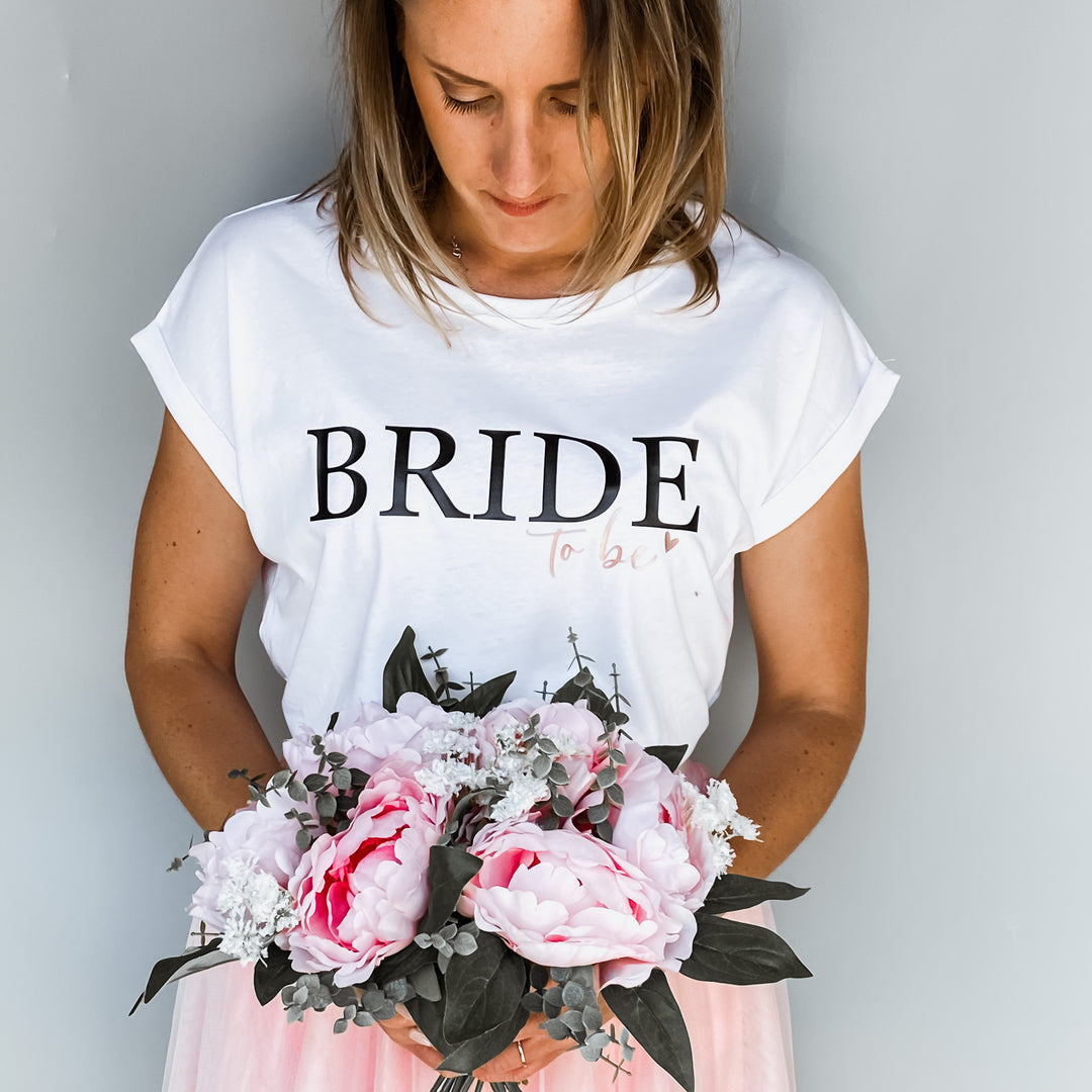 Damen T-Shirt leger BRIDE TO BE (individuell)
