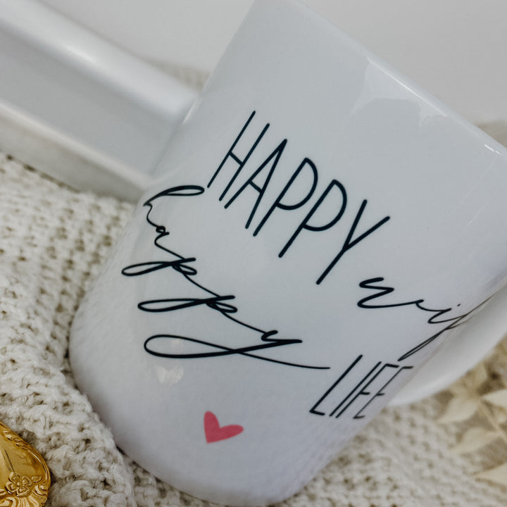 Tasse HAPPY WIFE HAPPY LIFE (individuell)