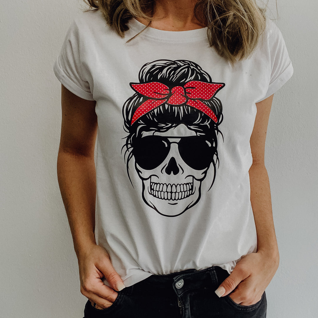 Damen - Frauen T-Shirt St.Patrick Schädel Totenkopf – Online Kaufhaus  München